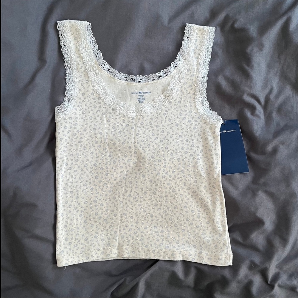 Brandy Melville Floral Lace Top
